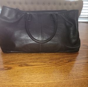Vittoria Napoli Black Genuine Leather Bag Purse Handbag